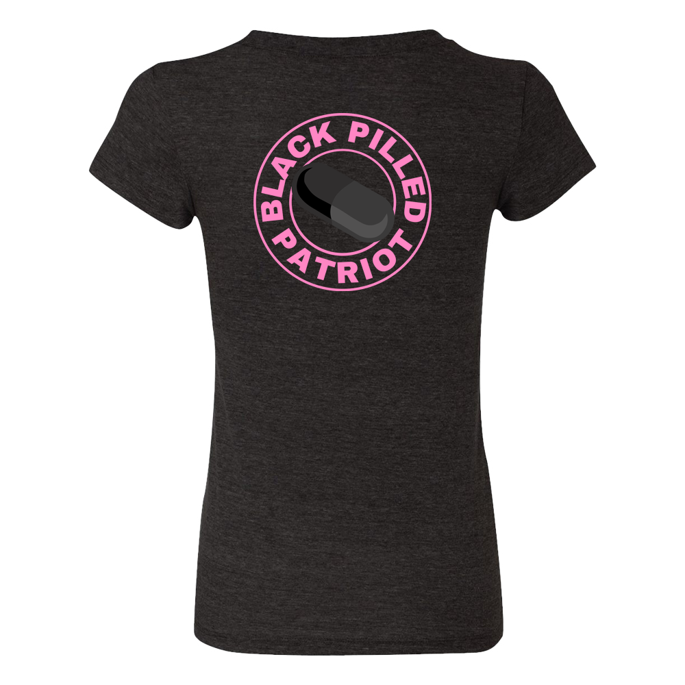 WOMEN'S I IDENTIFY AS NON-BIDENARY PINK T-SHIRT