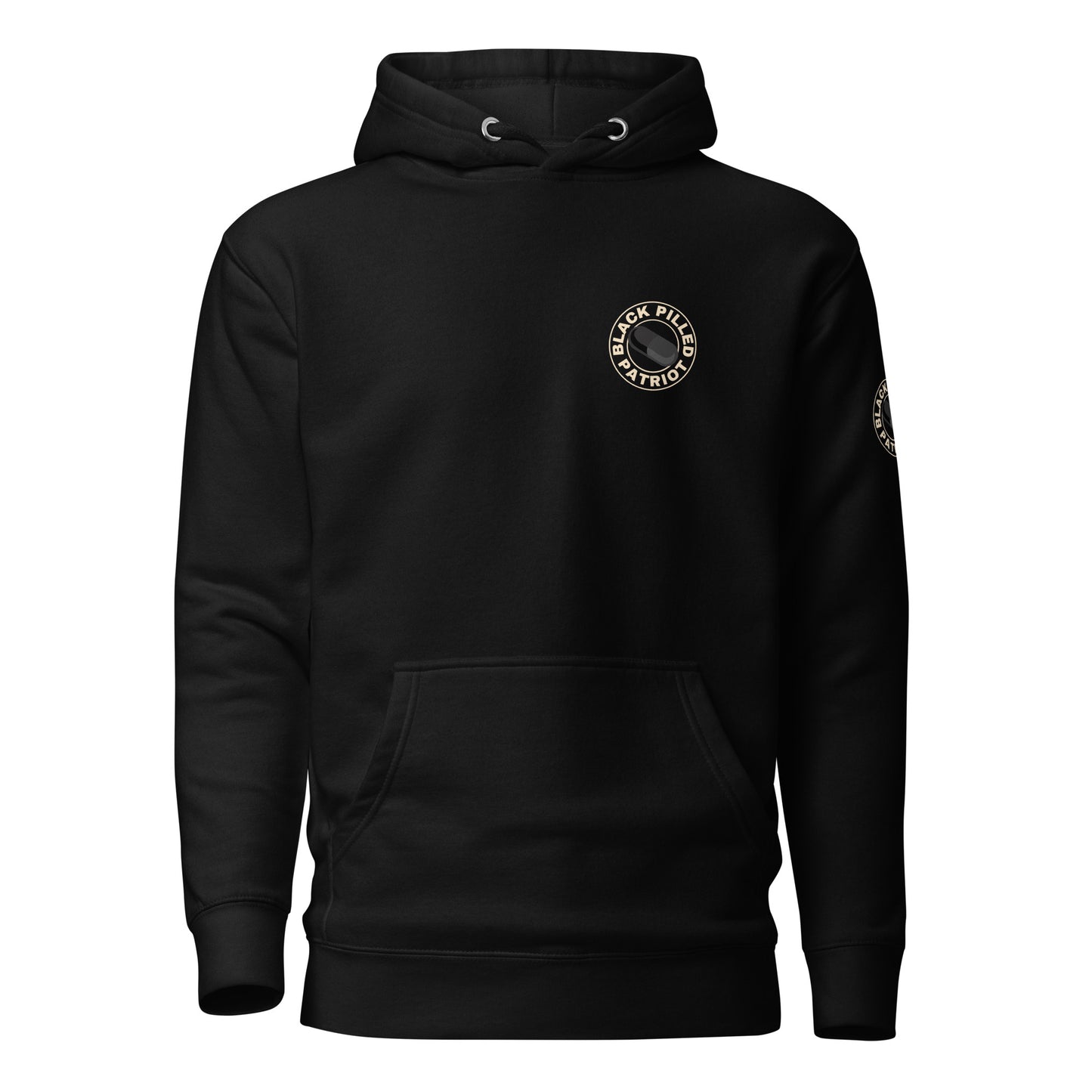 BLACK PILLED PATRIOT LOGO HOODIE